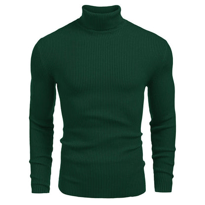 Herren Hochwertiger Rollkragenpullover aus feinem Rippenstrick Fudus
