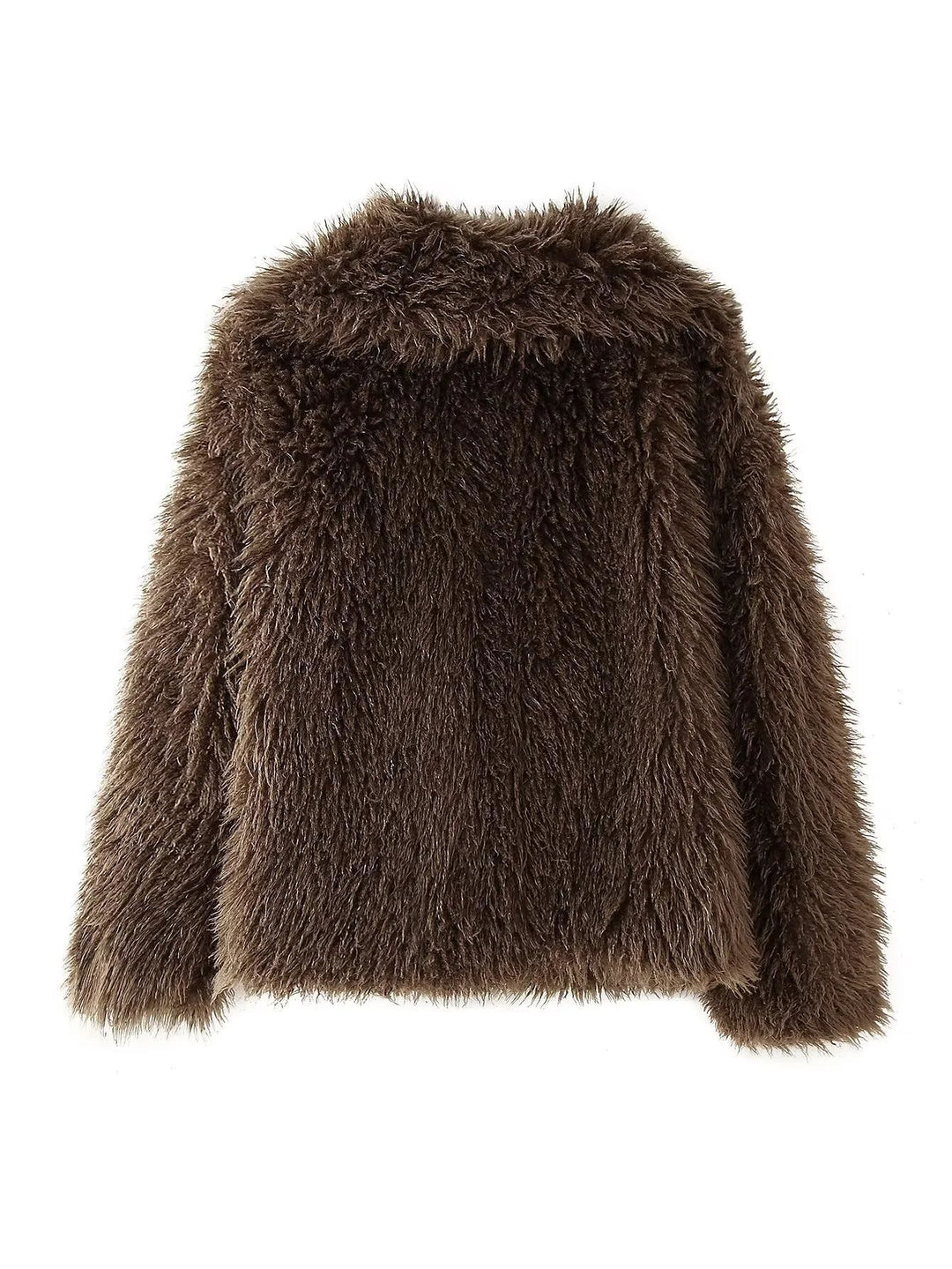 Damen Kuschelige Fleecejacke mit großzügigem Kragen und weichem Innenfutter Fudus