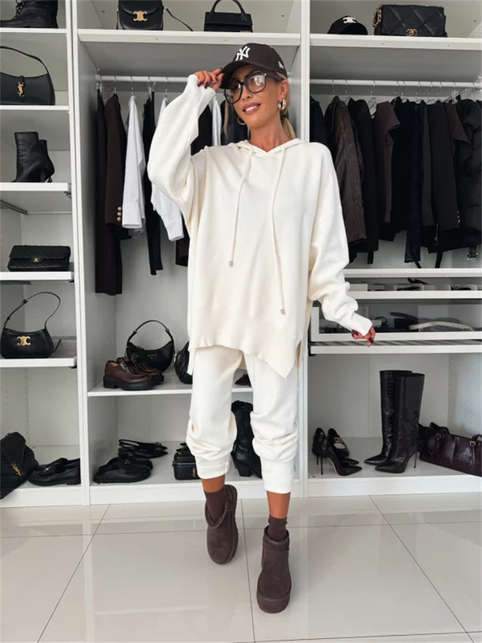 Damen  lässiger Hoodie und Relax-Hosen Set Fudus