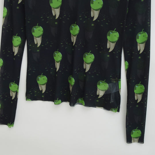 Damen langärmliges T-Shirt mit grafischem Print Fudus