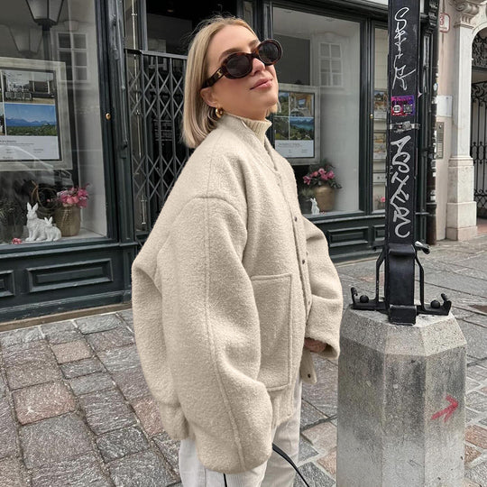 Damen Kuschelige Oversized Steppjacke Fudus