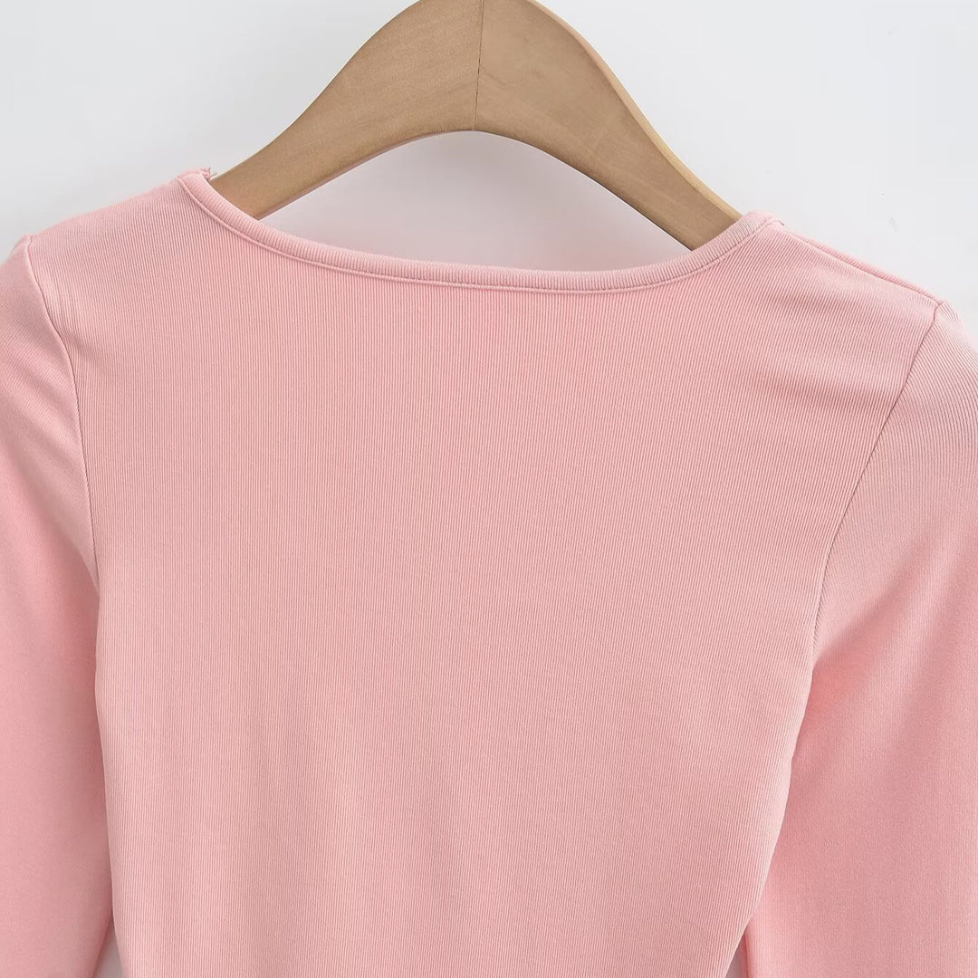 Damen langärmliges Oberteil mit schmeichelndem Schnitt Fudus