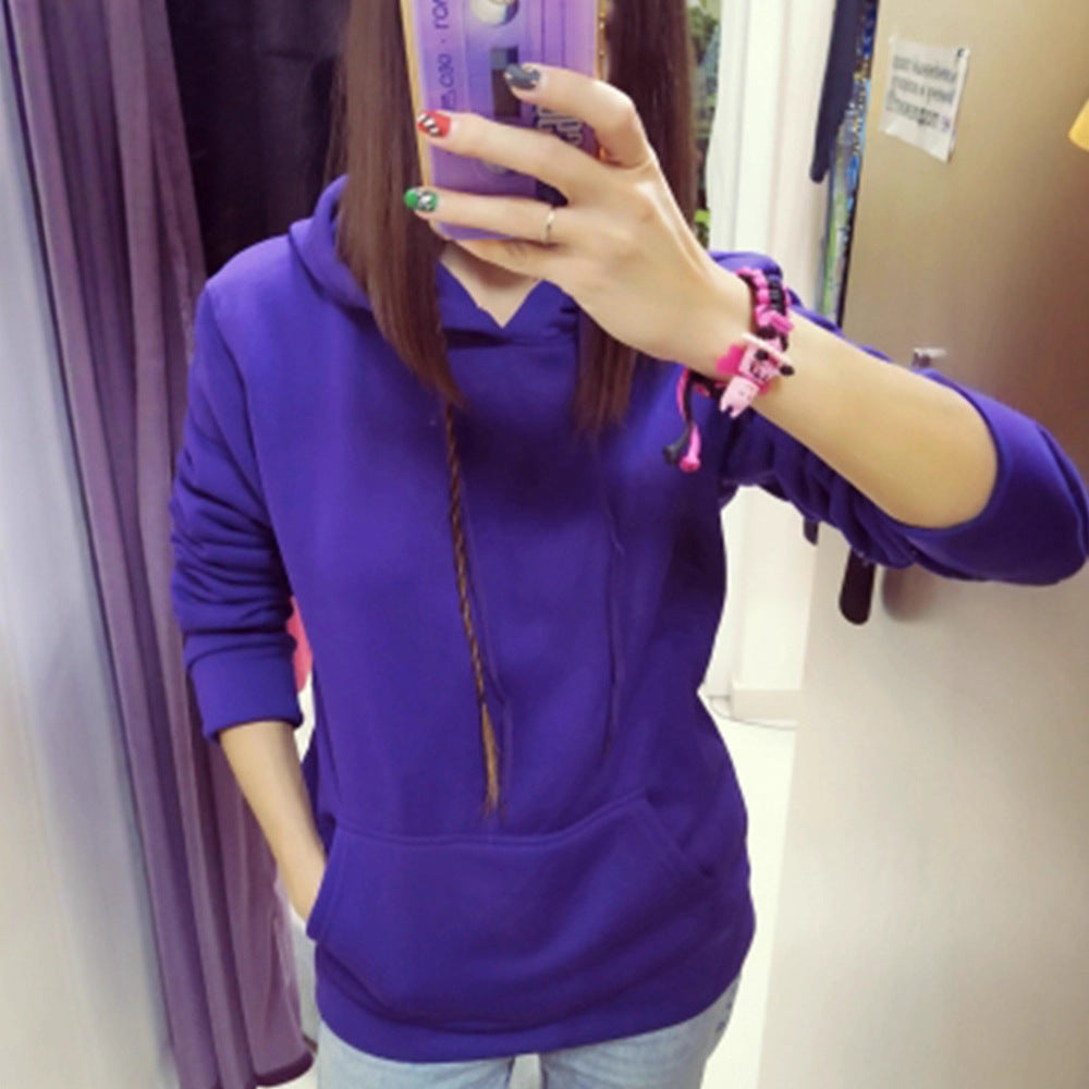 Damen Hooded Sweatshirt mit Kängurutasche Fudus