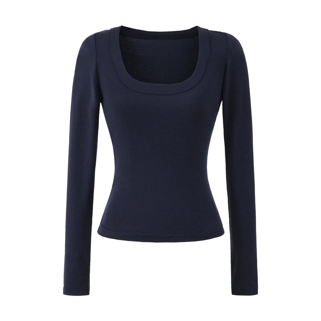 Damen Langärmliges Oberteil mit weitem Rundhals Fudus