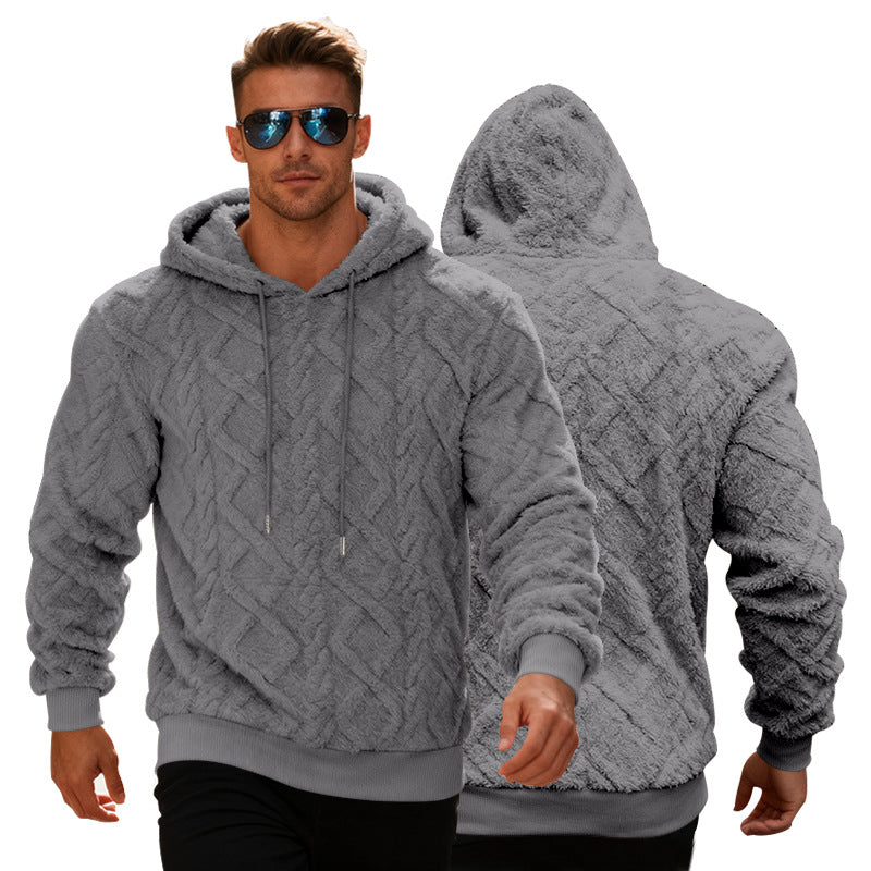 Herren kuscheliger Hoodie mit strukturiertem Fleece Fudus
