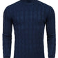 Herren Strickpullover Zopfmuster Warm Weich Hoher Kragen