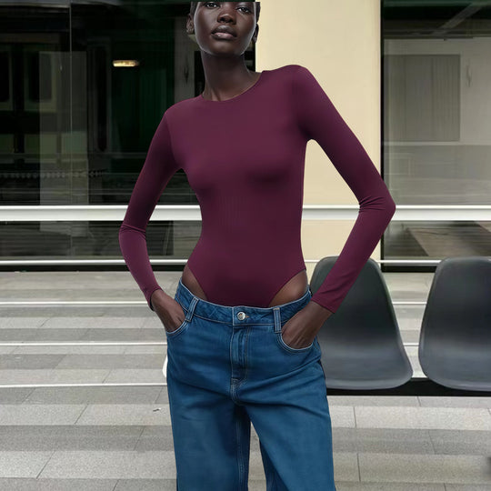 Damen Langärmliger Bodysuit mit integriertem Shaping-Effekt Fudus