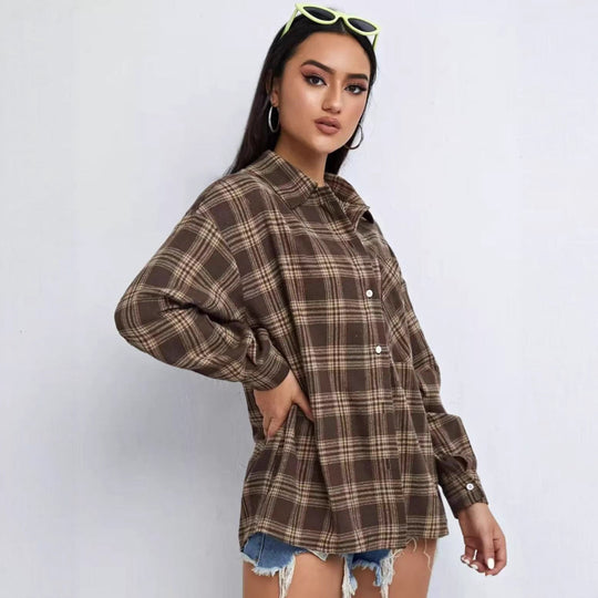 Damen lässige Holzfällerhemdjacke Fudus