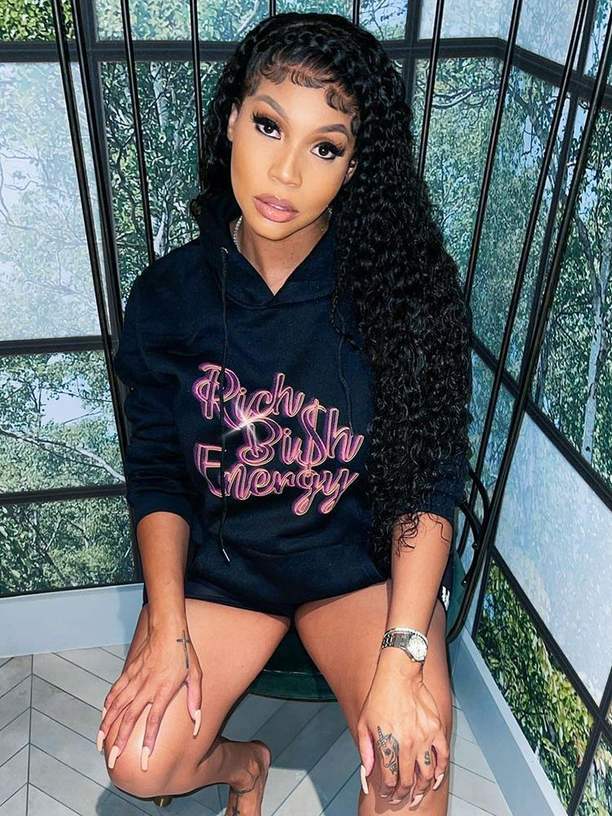 Damen Kapuzenpullover mit kreativem Schriftzug Fudus