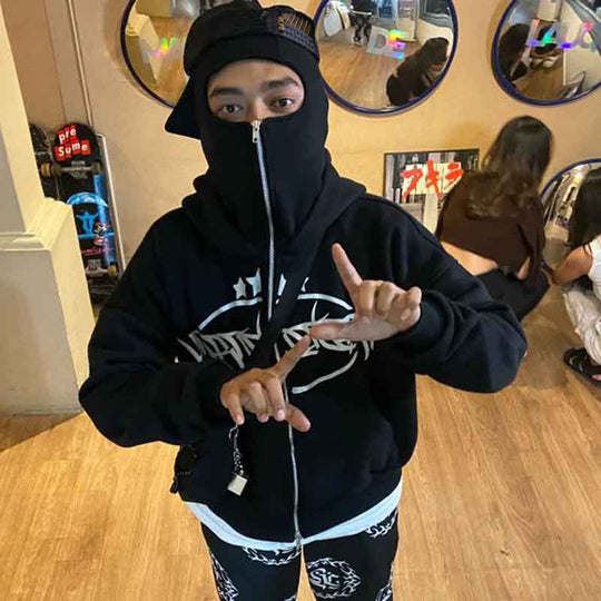 Damen Kapuzenjacke mit hohem Kragen und stylischem Reißverschluss Fudus