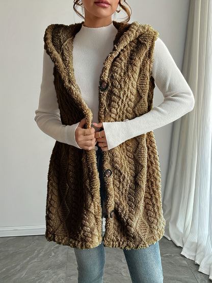 Damen kuschelige Weste Fudus