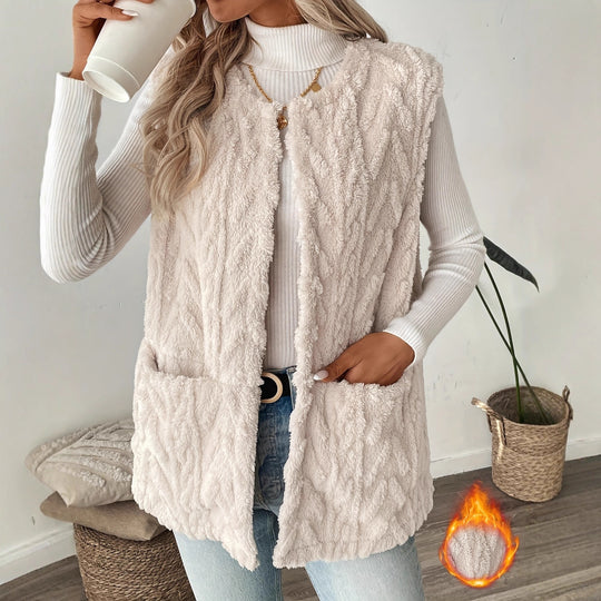 Damen kuschelige Weste Fudus