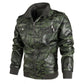 Herren Camouflage Lederjacke Fudus
