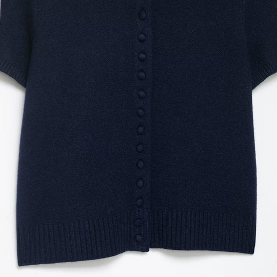 Damen Kuschelige Strickjacke mit modischem Pelzkragen Fudus