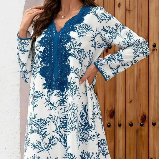 Damen Kaftan mit filigranen Stickereien Fudus