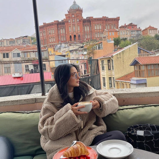 Damen Kuschelige Teddyjacke Fudus