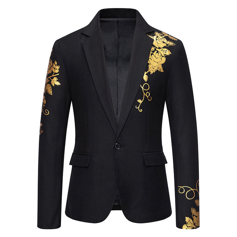Herren Eleganter Floral Bestickter Blazer