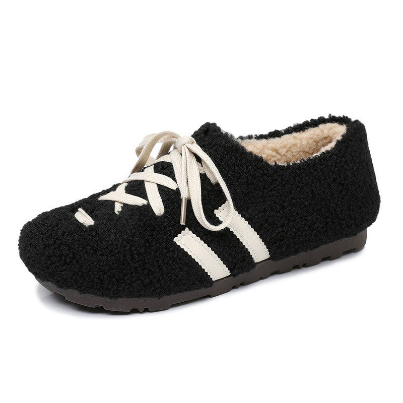 Damen Komfortable und warme Fleece-Hausschuhe mit rutschfester Sohle Fudus