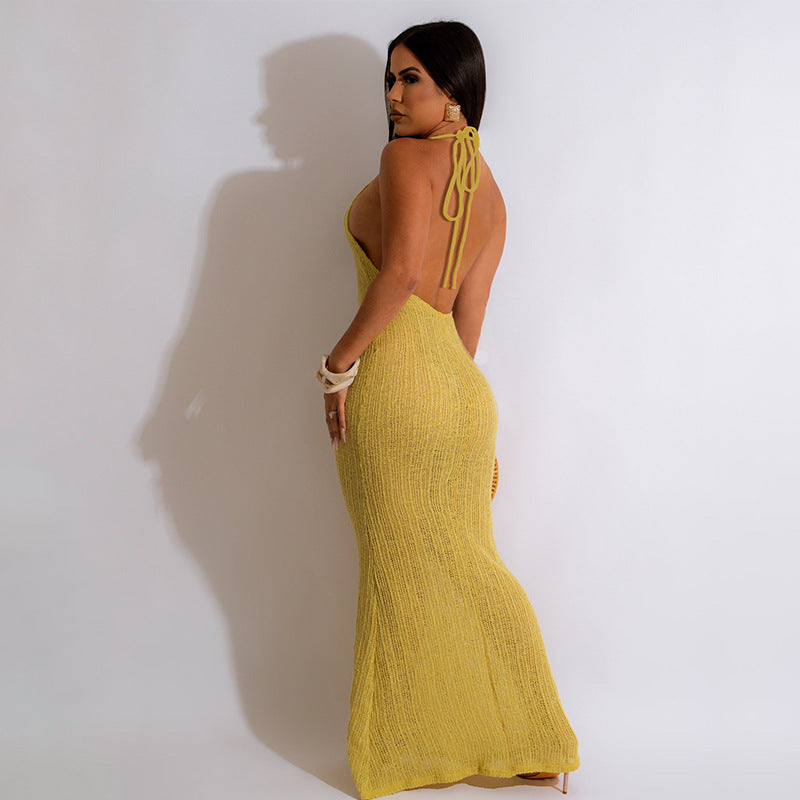 Damen Langstrickkleid mit modernem und figurbetontem Schnitt Fudus