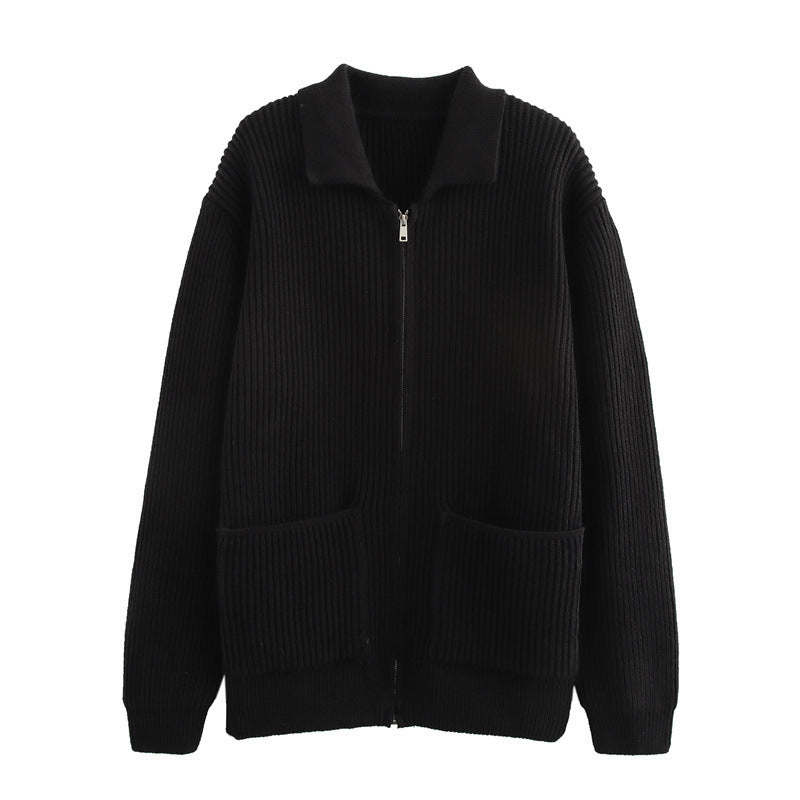 Damen Komfortabler Strickpullover mit großzügigem Schnitt Fudus