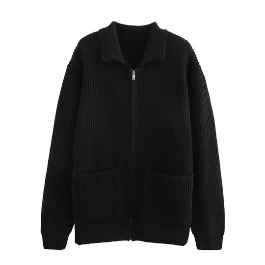 Damen Komfortabler Strickpullover mit großzügigem Schnitt Fudus