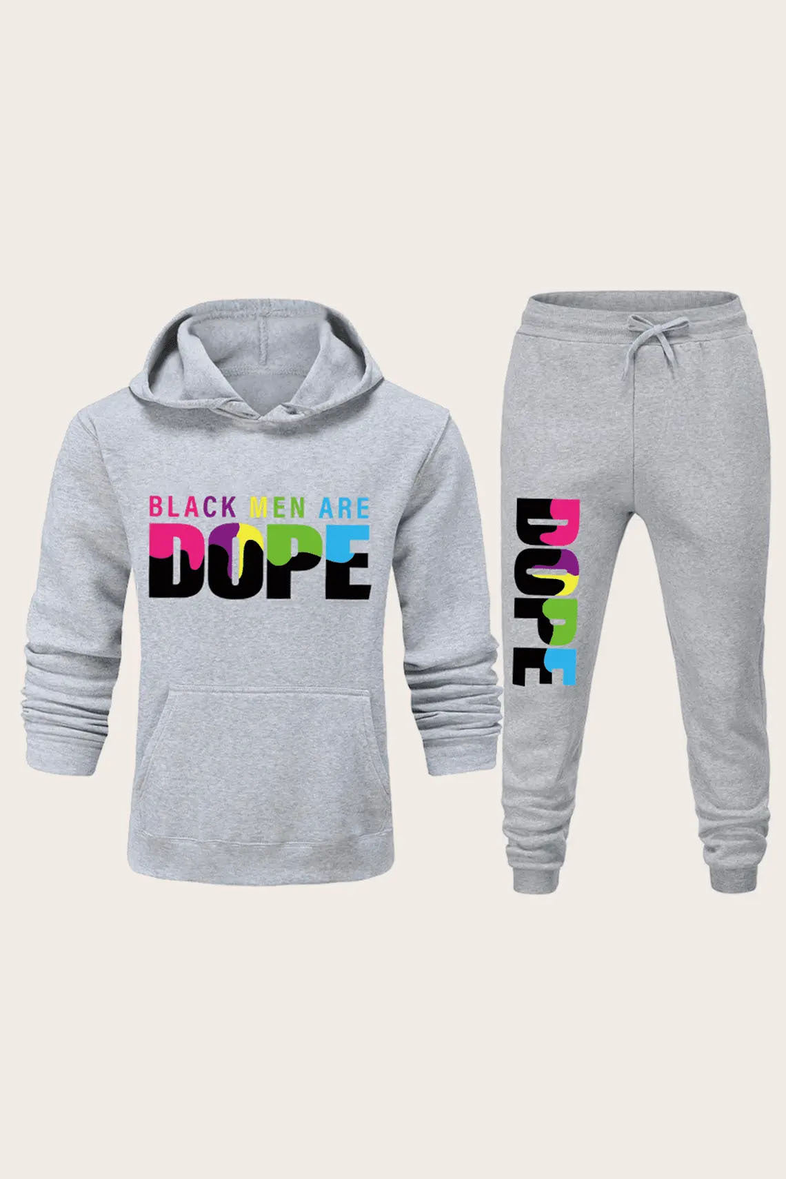 Damen Hoodie und Jogginghose Set mit auffälligem Statementdruck Fudus
