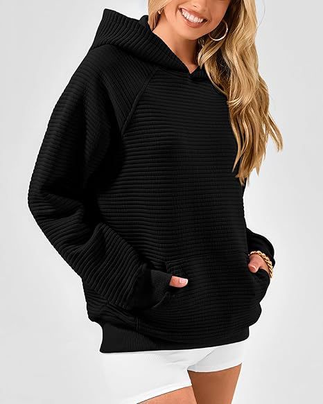 Damen Kapuzensweater aus strukturiertem Stoff Fudus