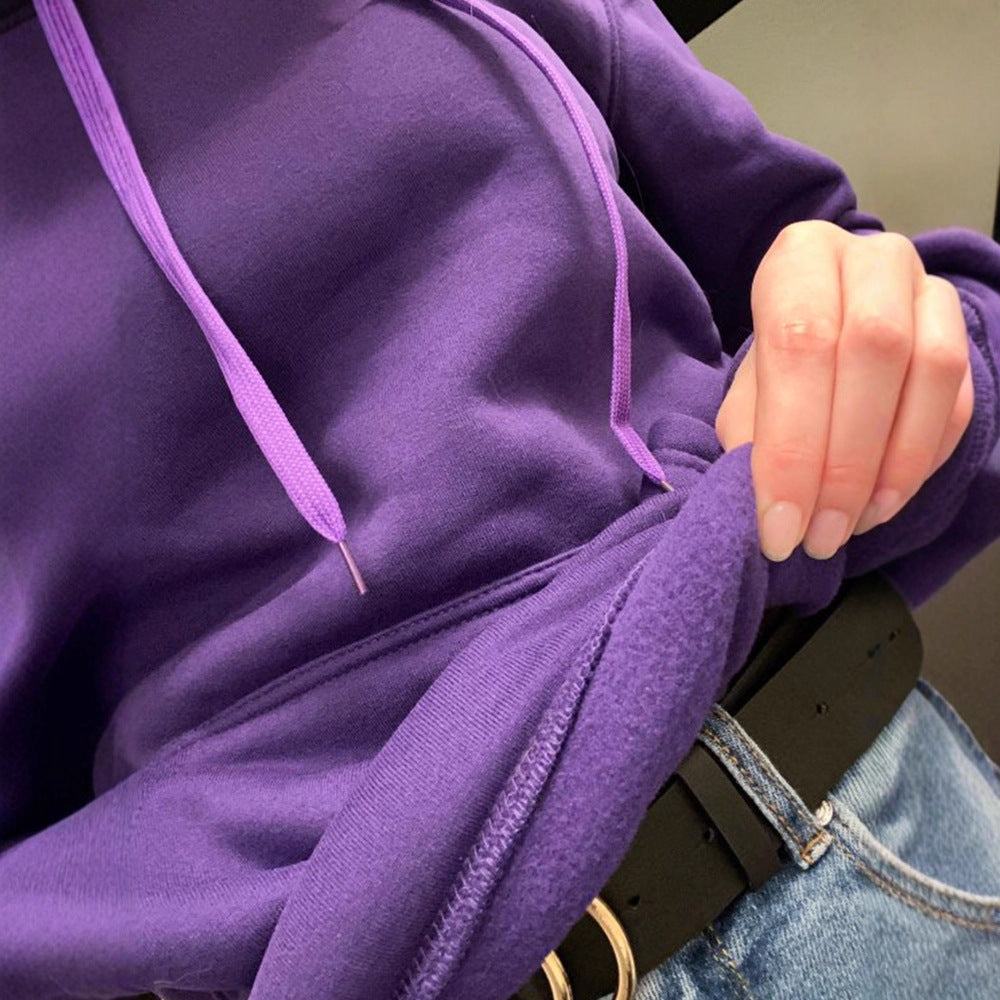 Damen Hooded Sweatshirt mit Kängurutasche Fudus