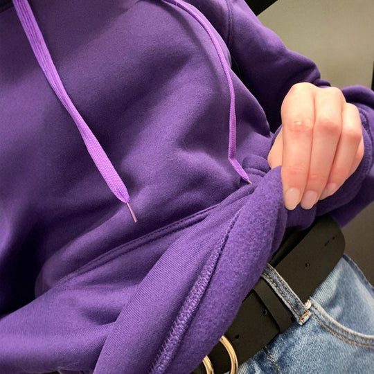 Damen Hooded Sweatshirt mit Kängurutasche Fudus