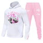 Damen Hoodie- und Jogginghose-Set mit kreativem Design Fudus