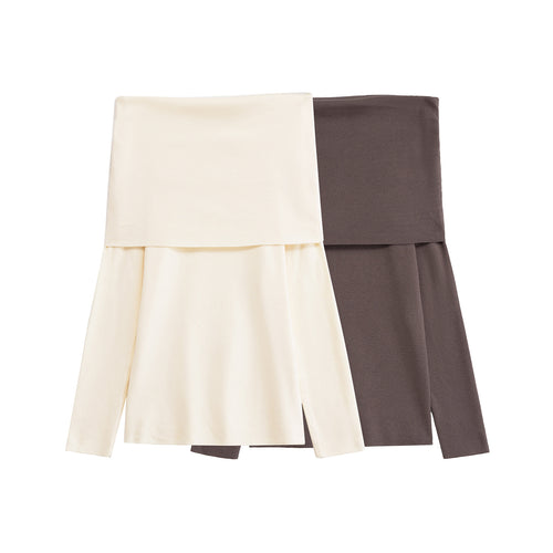 Damen Langarmshirt mit offener Schulterpartie Fudus