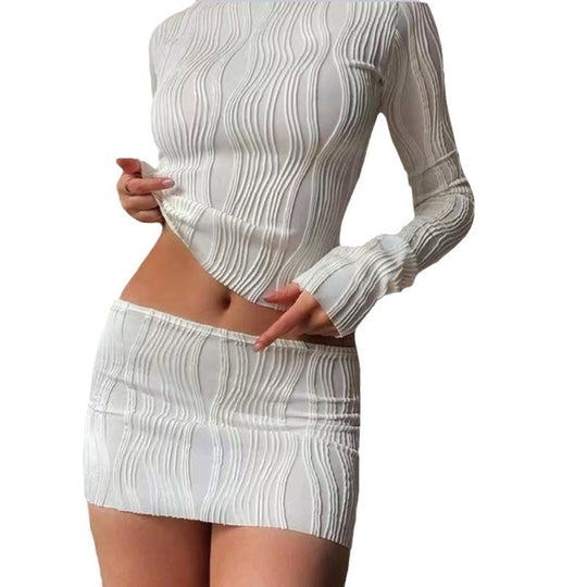 Damen Langarmshirt mit strukturiertem Design Fudus