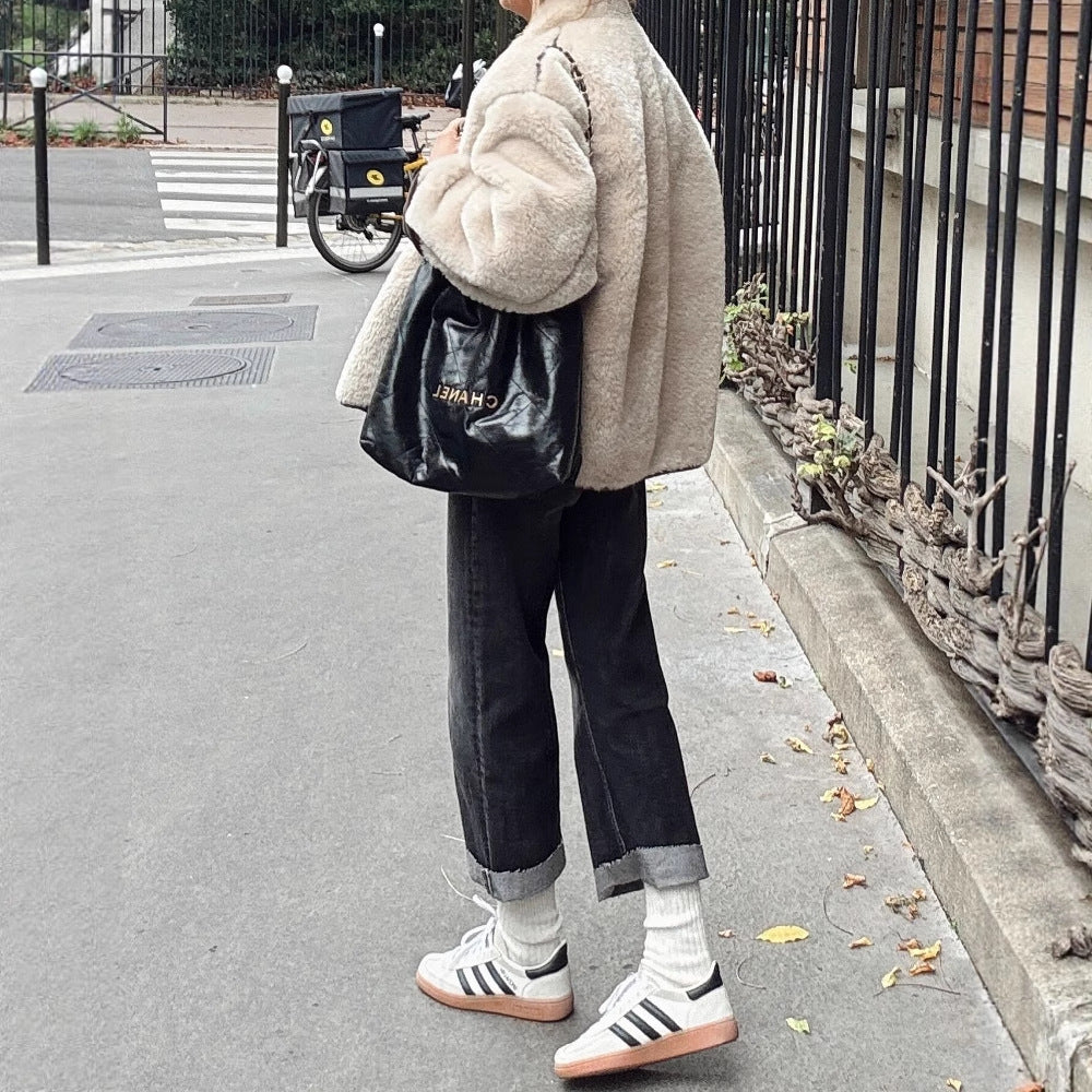 Damen kuschelige und stylische Fleecejacke Fudus