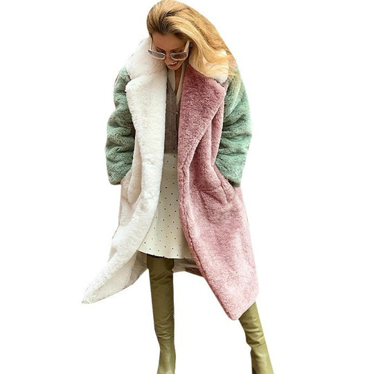 Damen Langhaarmantel aus weichem Teddyfell Fudus