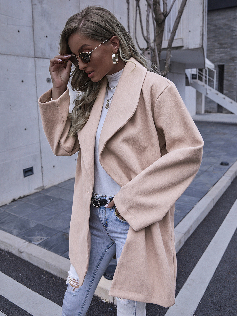Damen Elegante Oversized Jacke Fudus