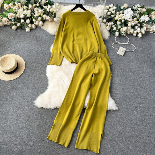 Damen kuschelige und stylische Strickkombination Fudus