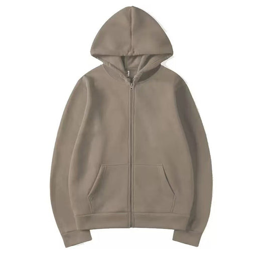 Damen Kapuzensweatjacke aus hochwertigem Baumwollmix mit durchgehendem Reißverschluss Fudus