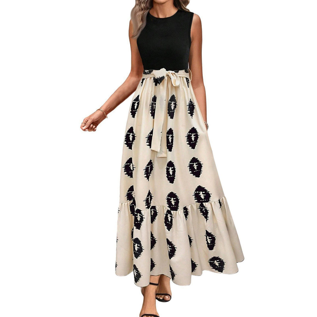 Damen Langärmeliges Maxikleid mit asymmetrischem Schnitt und fließendem Material Fudus