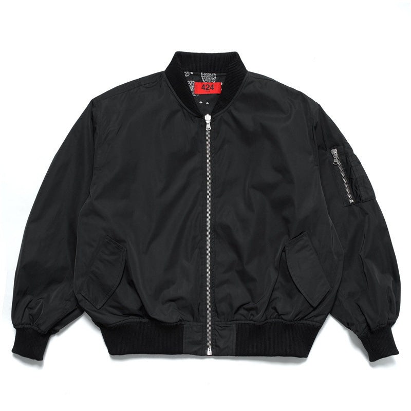 Damen lässige Bomberjacke im Bandana-Design mit elastischem Bündchen Fudus