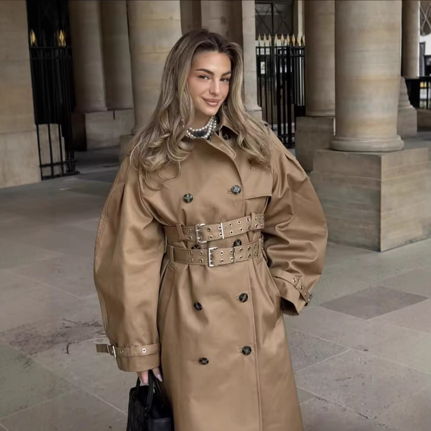 Damen cropped Trenchcoat Jacke Fudus