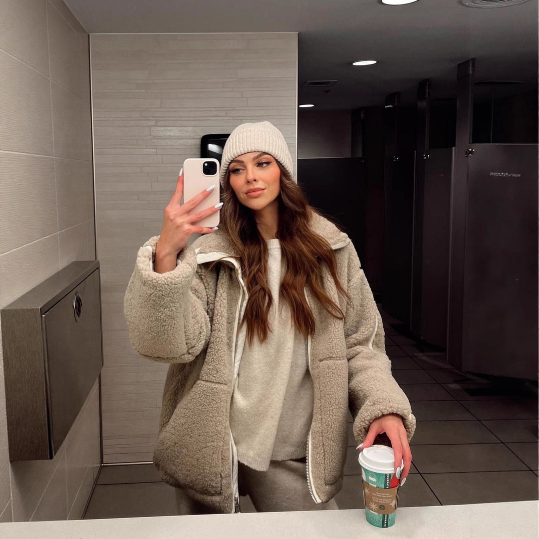 Damen Kuschelige Teddyjacke Fudus