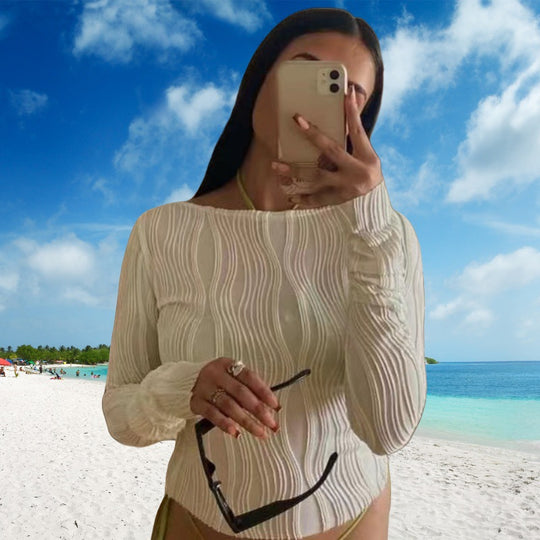 Damen Langarmshirt mit strukturiertem Design Fudus