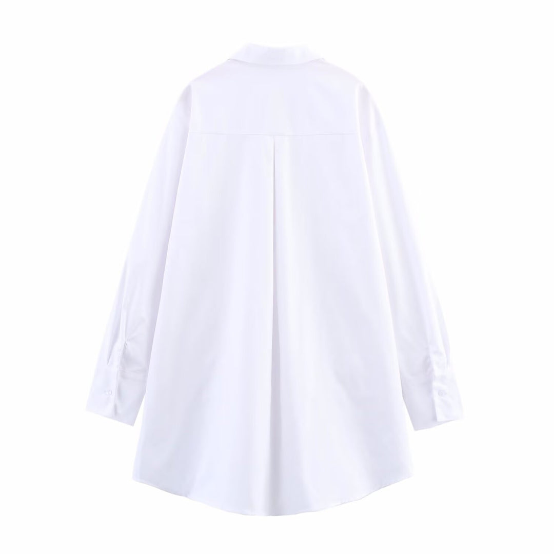 Damen Langarm-Hemd mit Schnüroptik Fudus