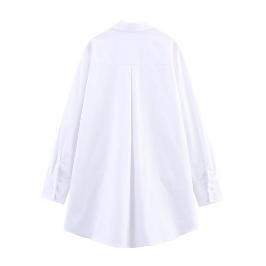 Damen Langarm-Hemd mit Schnüroptik Fudus