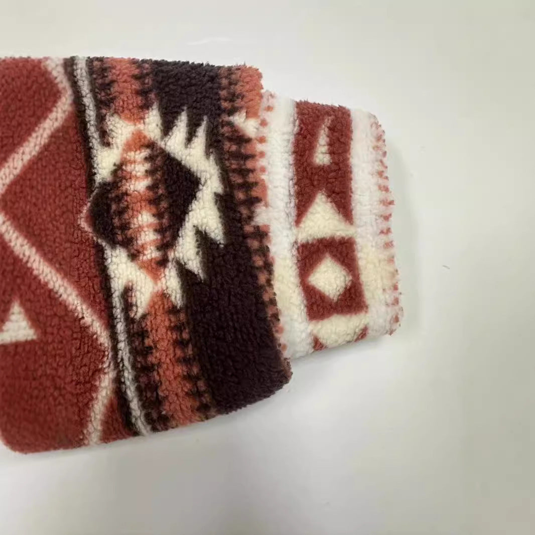 Damen Kuschelige Fleecejacke im ethnischen Design Fudus