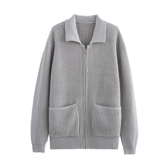 Damen Komfortabler Strickpullover mit großzügigem Schnitt Fudus