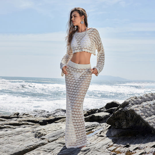 Damen Häkel-Set mit eleganten und luftigen Details Fudus