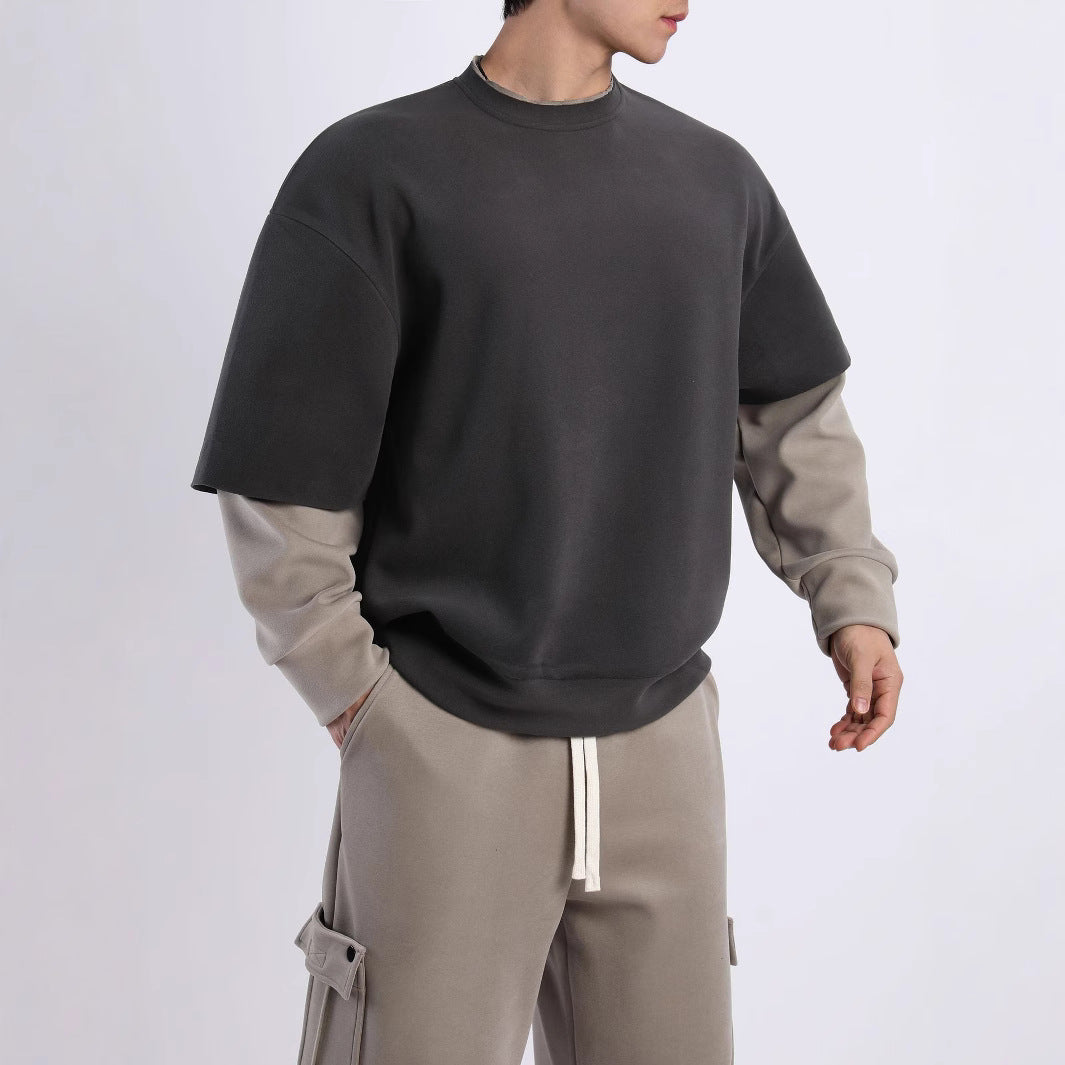 Damen Oversized Sweatshirt mit modernen Farbblöcken und atmungsaktivem Material Fudus