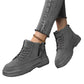 Damen Chunky Booties mit rutschfester Sohle und seitlichem Reißverschluss Fudus