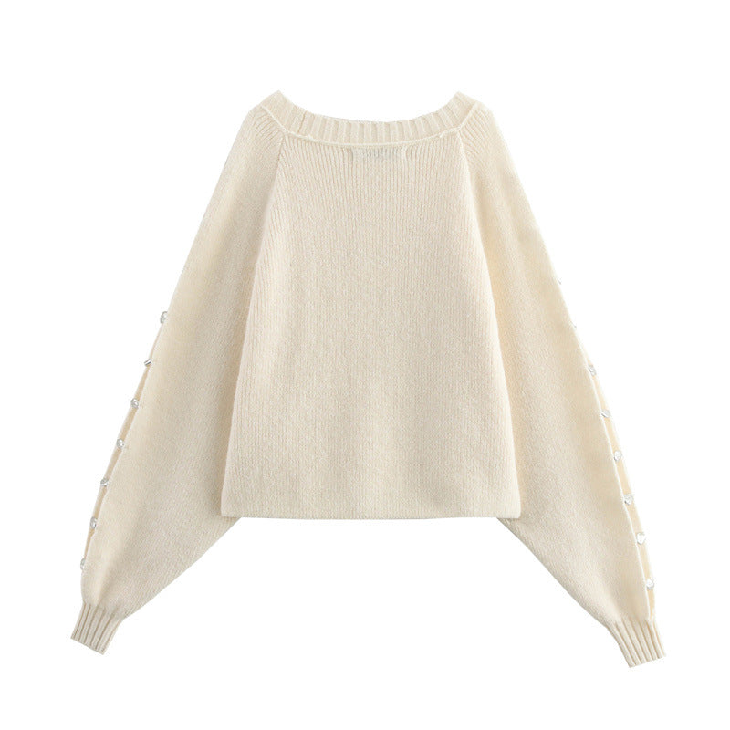 Damen Komfortabler Strickpullover mit großzügigem Schnitt Fudus